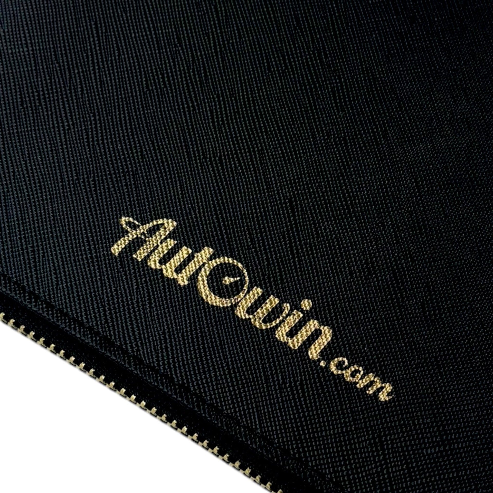 Black Leather AutoWin Document Holder with Golden Logo - AutoWin
