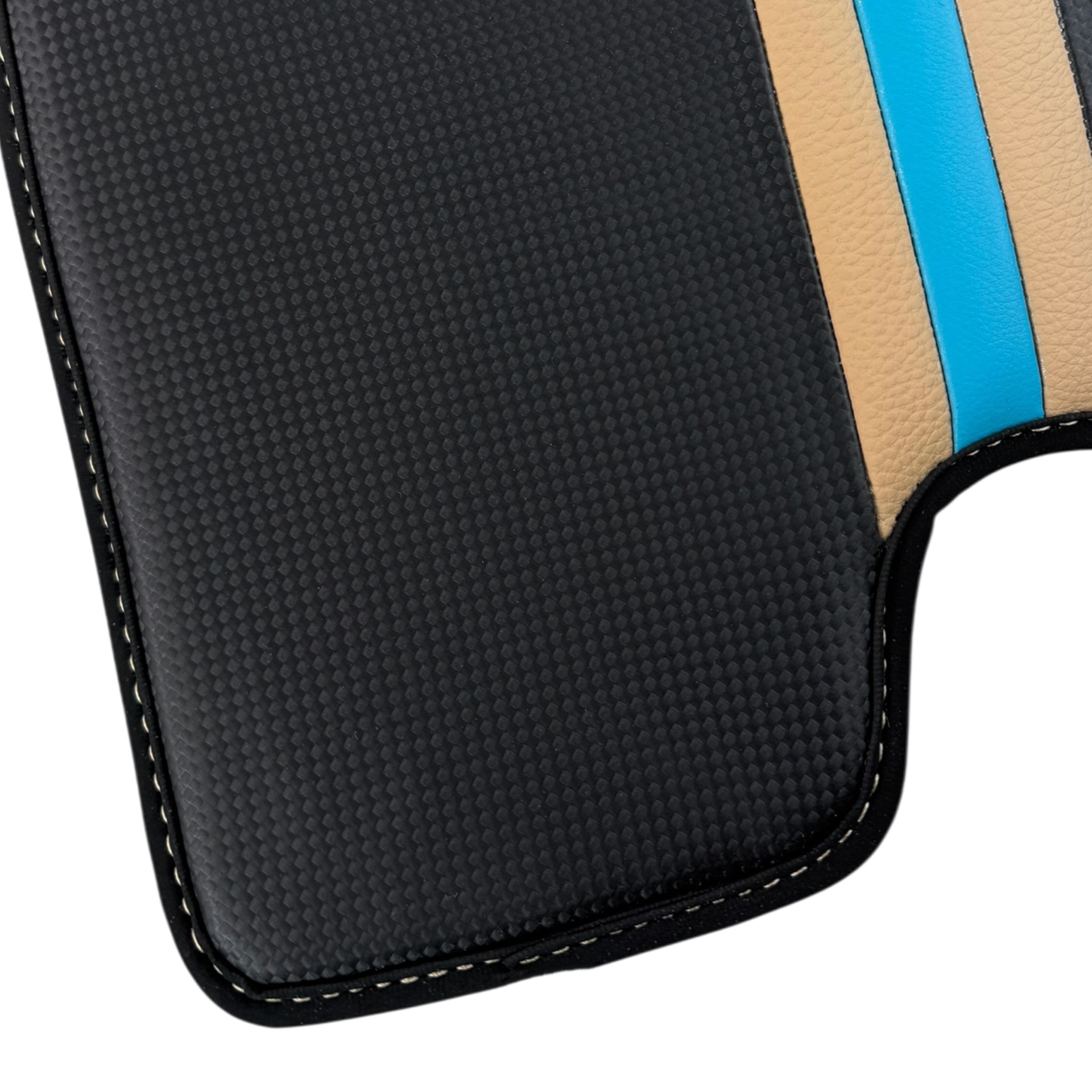 Cream Leather Floor Mats for BMW i8 Series | Elegant Protection