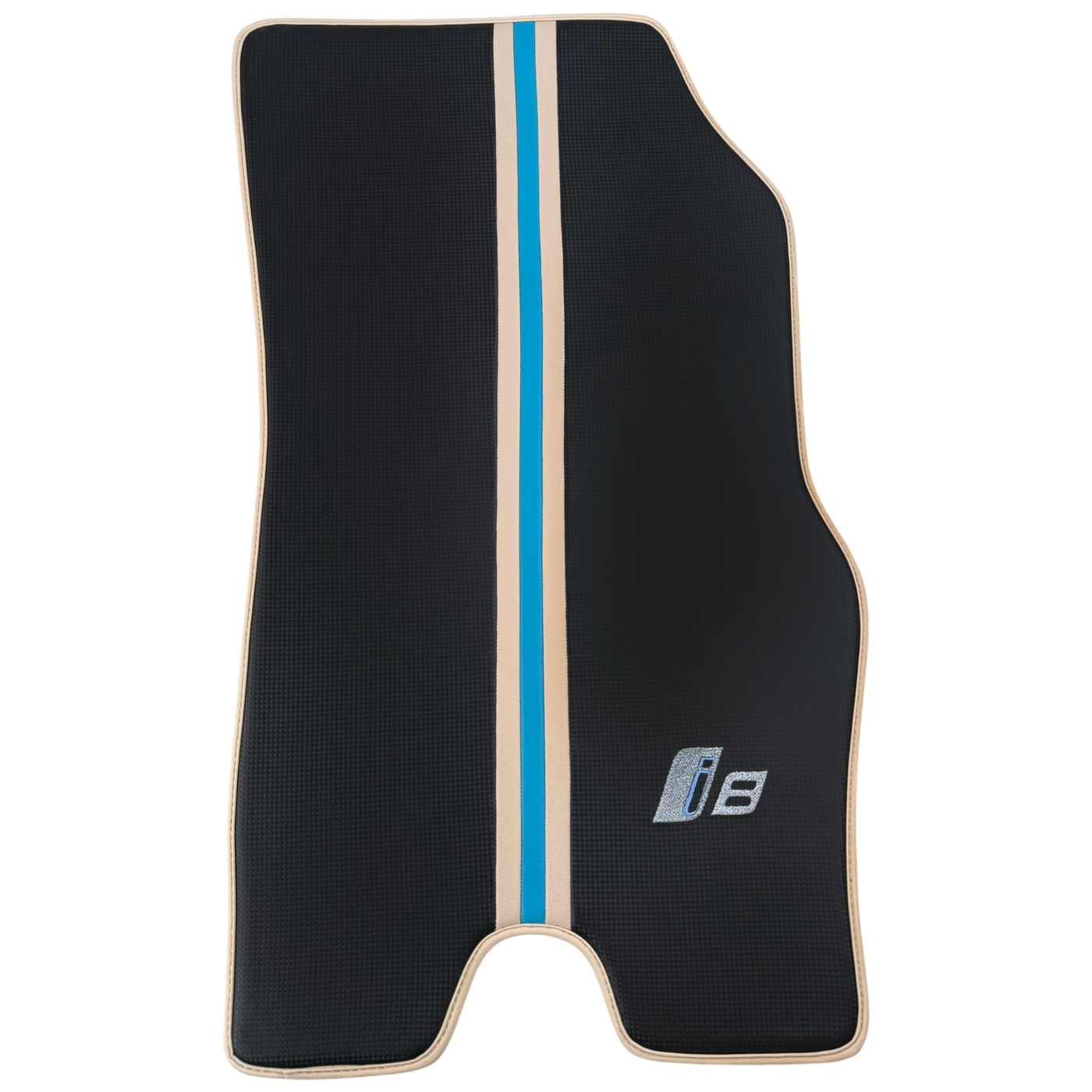 Fußmatten aus Carbonfaser für BMW i8 Serie L12 L15 | Cremefarbenes Leder