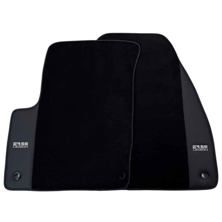 ER56 Design Black Floor Mats for Jeep Renegade (2018-2024) Co Drive without Fixing System with Leather