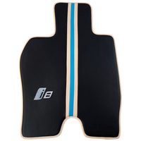 Fußmatten aus Carbonfaser für BMW i8 Serie L12 L15 | Cremefarbenes Leder