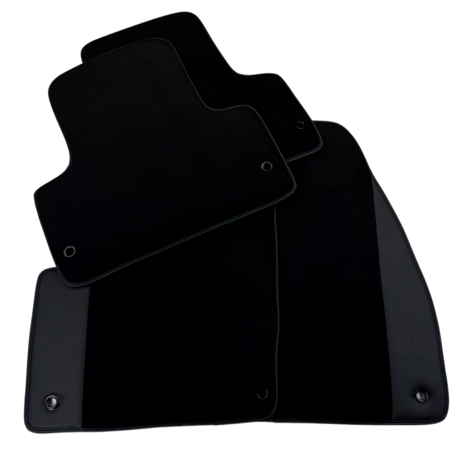 Black Floor Mats for Dodge Charger (2010-2015) with Leather | AutoWin