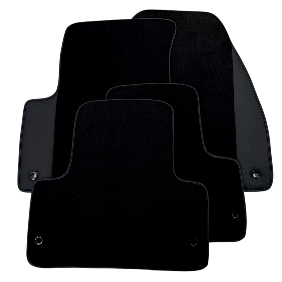 Black Floor Mats for Dodge Charger (2015-2024) with Leather | AutoWin