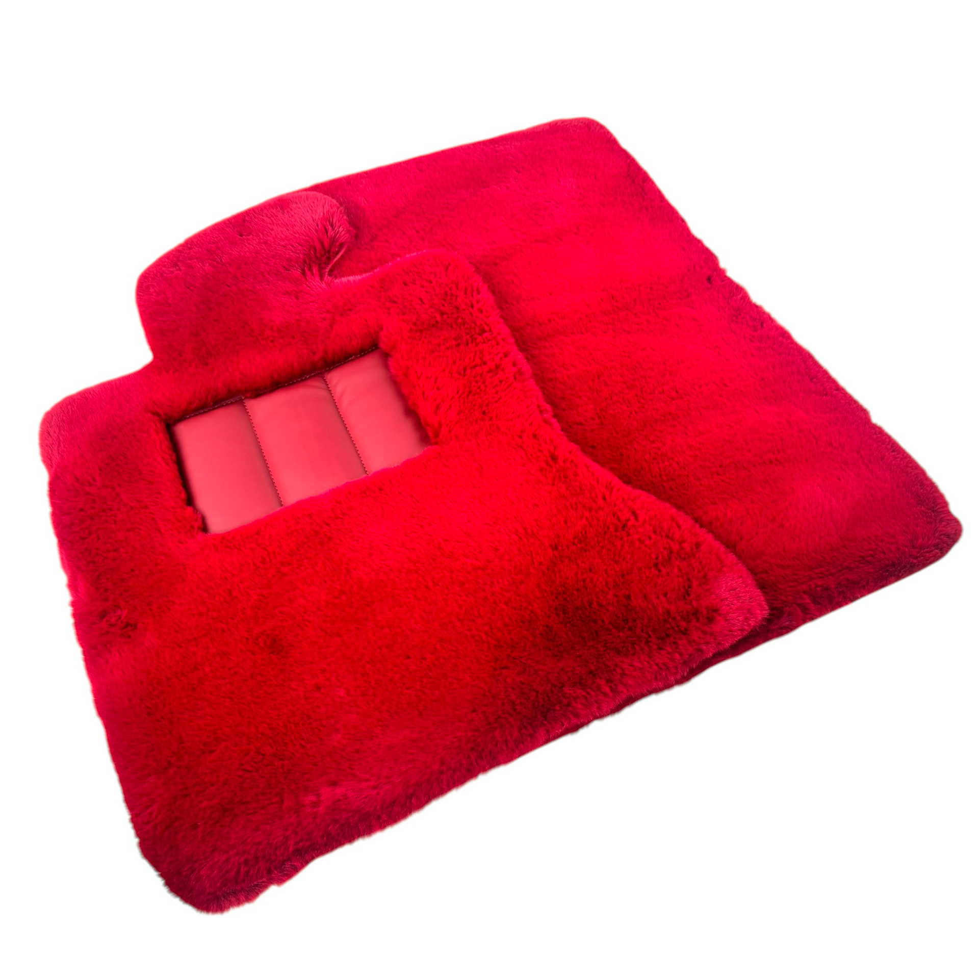 Red Sheepskin Floor Mats For Rolls Royce Ghost Series I (2010–2020) Er56 Design Brand