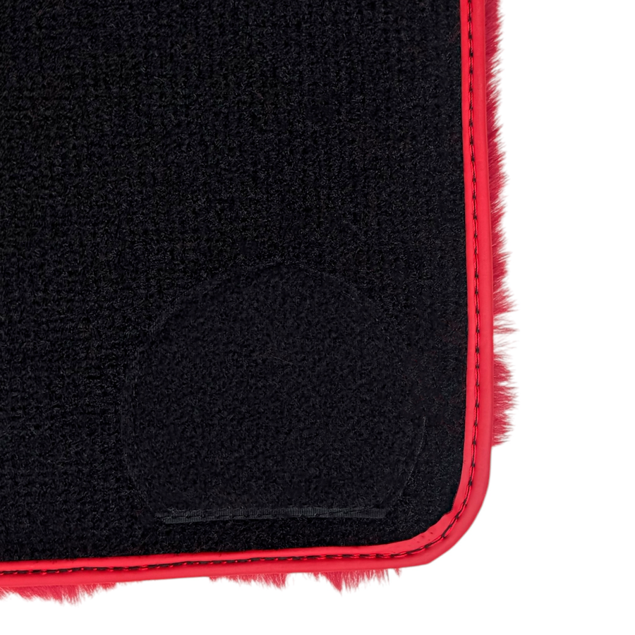 Red Sheepskin Floor Mats For Rolls Royce Ghost Series II (2021-2024) ER56 Design Brand