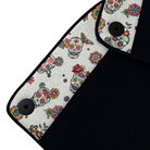 Black Car Floor Mats for Lamborghini Urus (2018-2026) with Floral Skull Design Borders