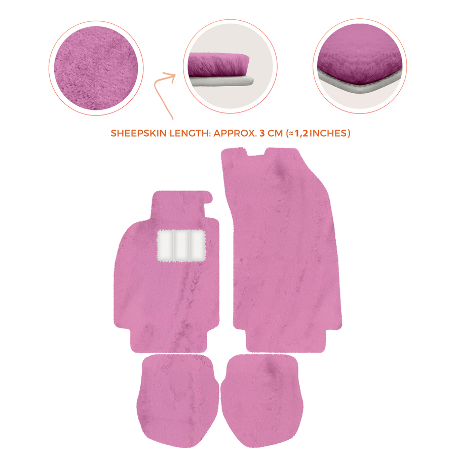 Tappetini in pelliccia di pecora per Porsche 911 - 964 (1989-1994) - Lunghezza pelliccia di pecora, varie opzioni di colore
