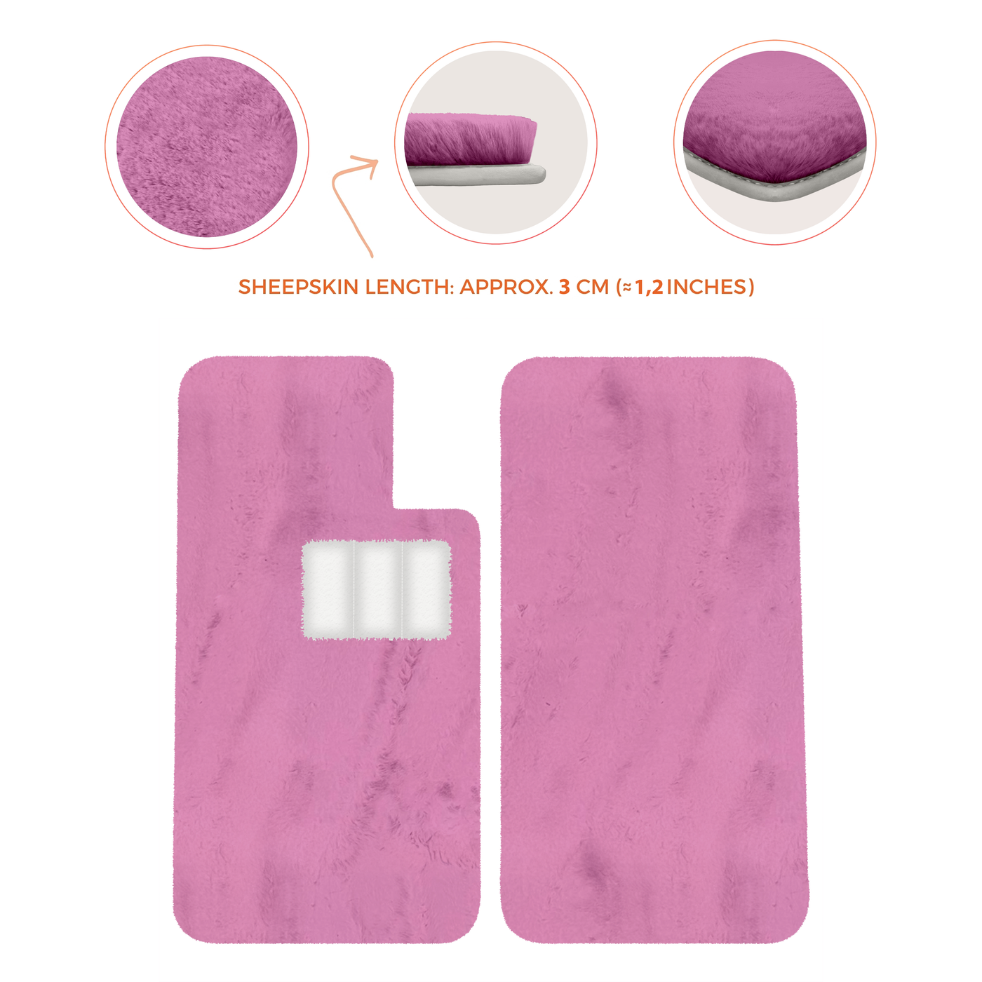 Premium Sheepskin Floor Mats for Aston Martin V8 Virage (1989-1995) Coupe