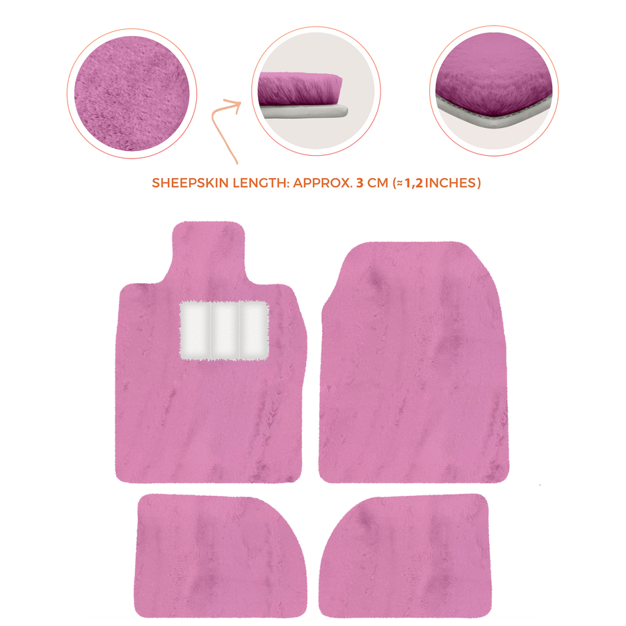Premium Sheepskin Floor Mats for Porsche 924 (1976-1988)