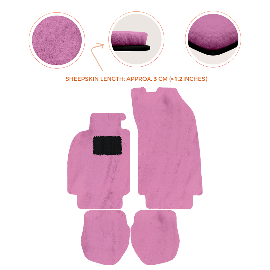 Tappetini in pelliccia di pecora per Porsche 911 - 964 (1989-1994) - Lunghezza pelliccia di pecora, varie opzioni di colore