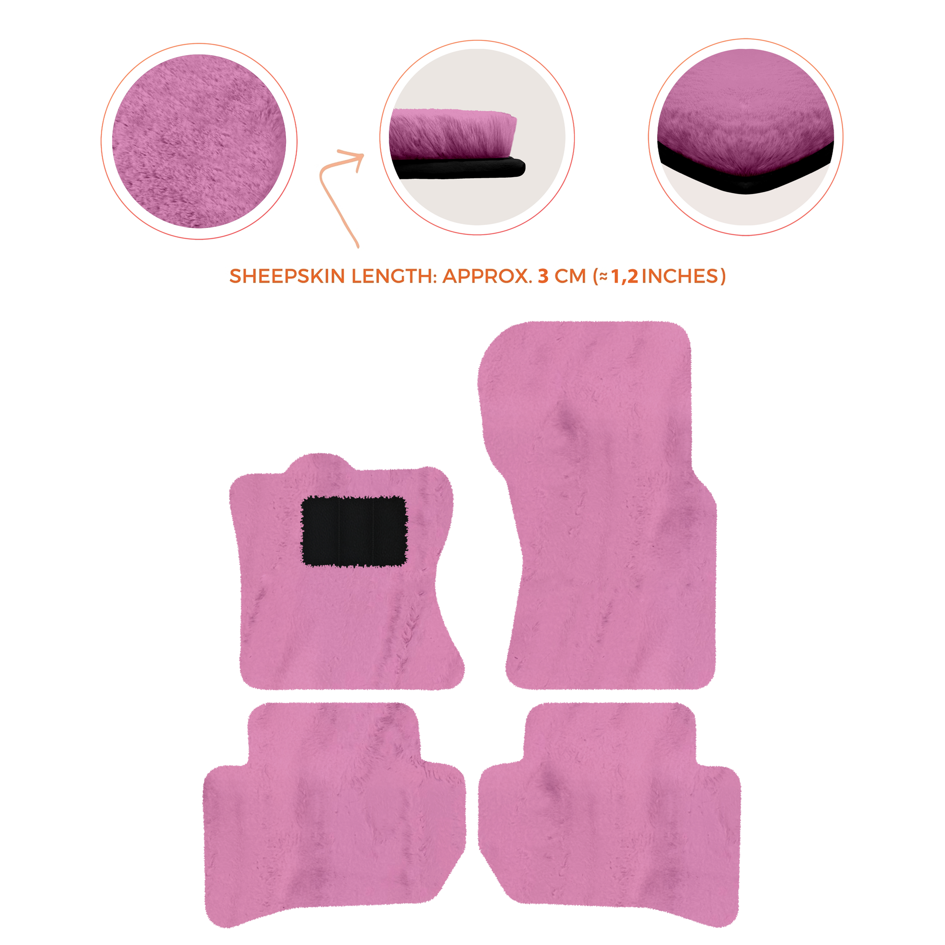 Premium Sheepskin Floor Mats for 2010-2013 Range Rover Sport