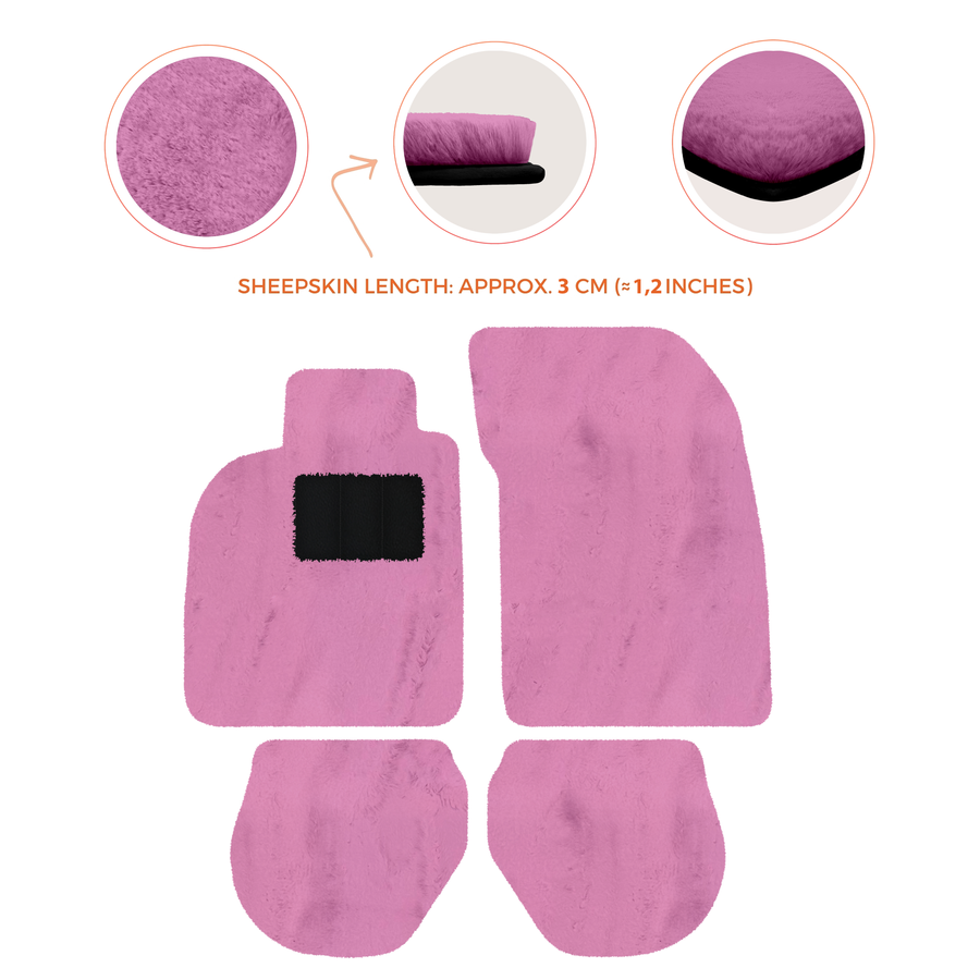 Tappetini in pelle di pecora per Porsche 911-993 (1993-1998) - Lunghezza della pelle di pecora, Varie opzioni di colore