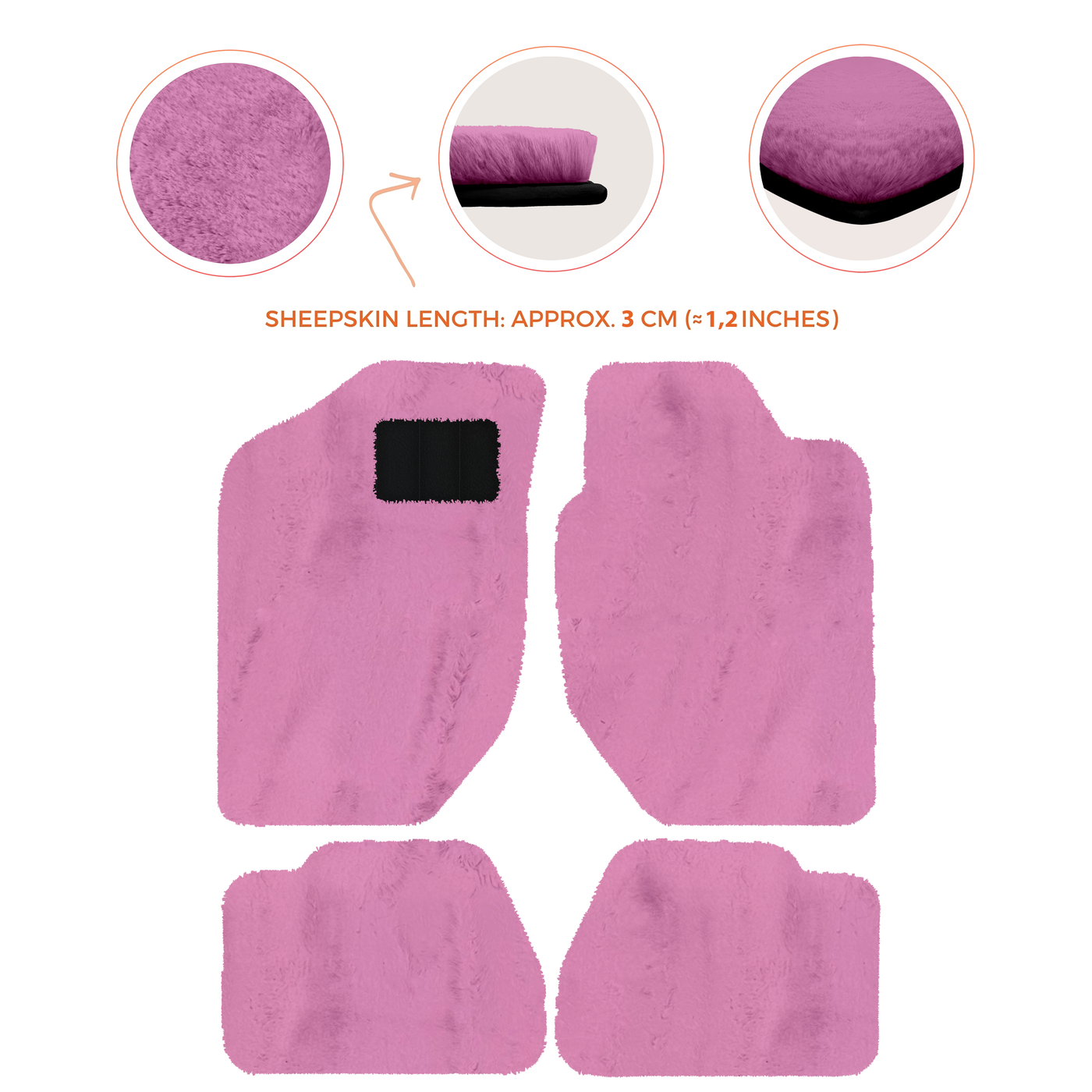 Luxury Sheepskin Floor Mats for Land Rover Discovery Sport (2015-2019)