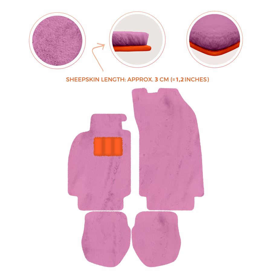 Tappetini in pelliccia di pecora per Porsche 911 - 964 (1989-1994) - Lunghezza pelliccia di pecora, varie opzioni di colore