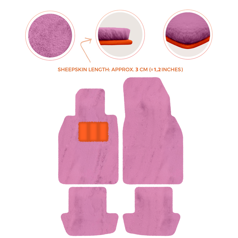Premium Sheepskin Floor Mats for Porsche 911 991 (2012-2019)