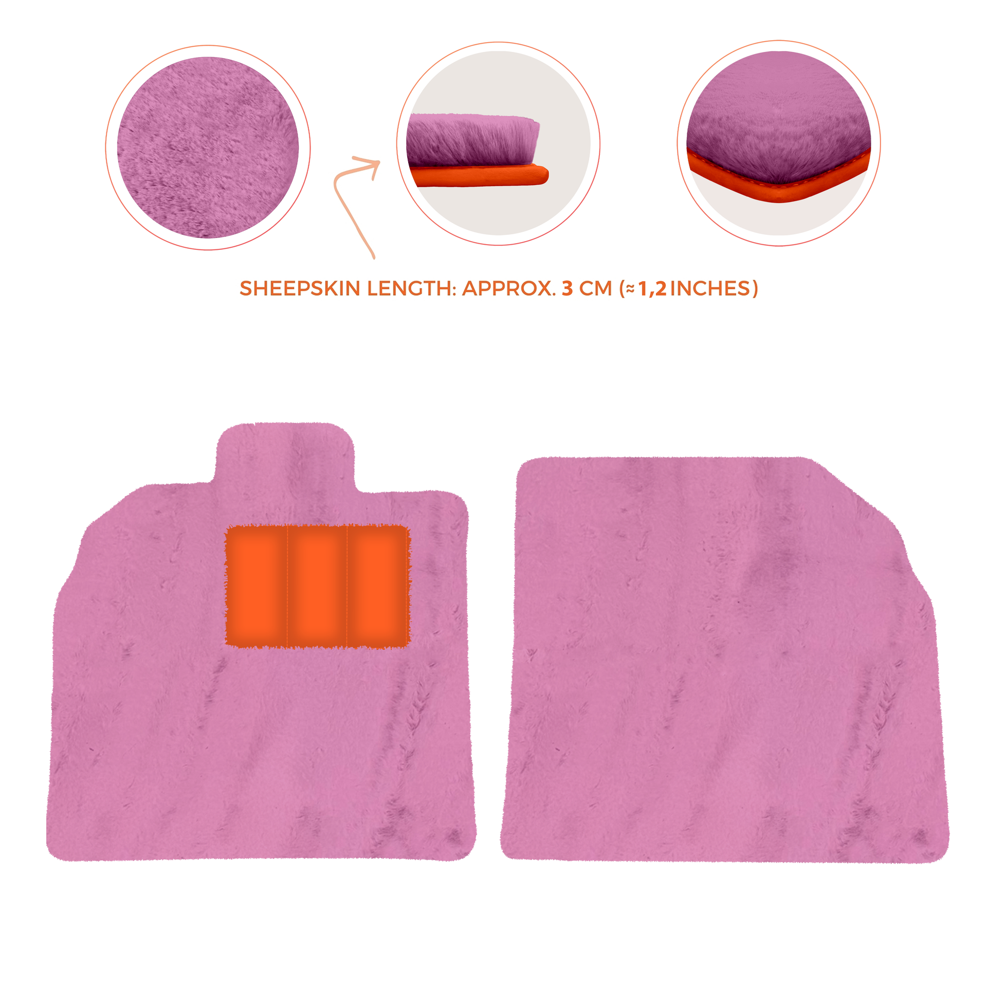 Customizable Black Floor Mats for Lamborghini Aventador SV | Orange Edition - AutoWin.EU