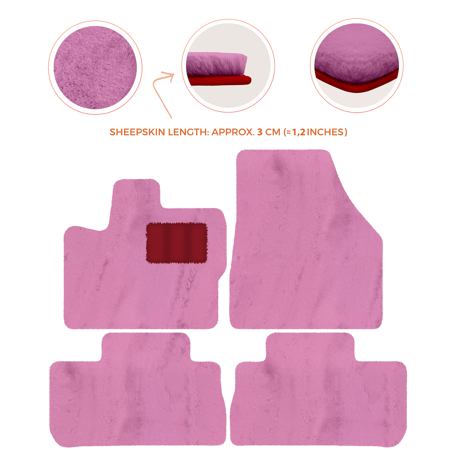 Premium Sheepskin Floor Mats for 2003-2007 Land Rover Freelander