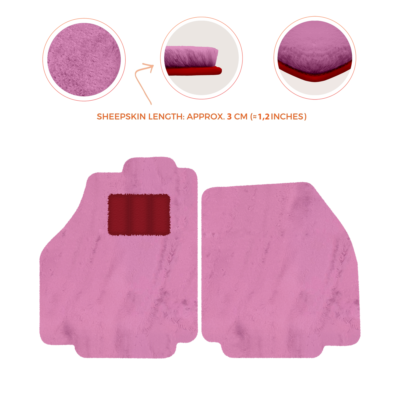 Premium Sheepskin Floor Mats for Ferrari 488 Spider (2016-2022)