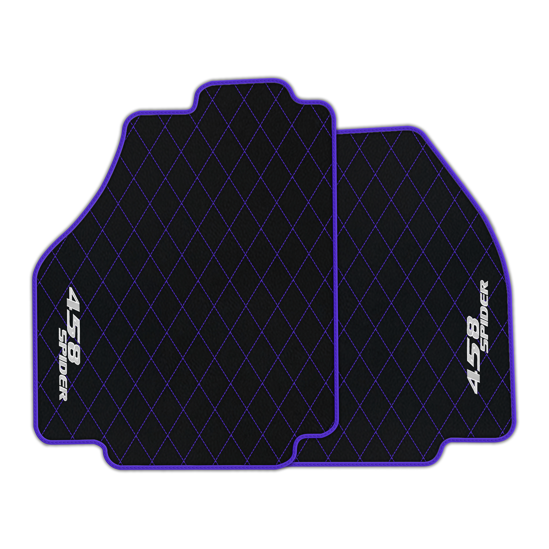 Black Leather Floor Mats for Ferrari 458 Spider (2012-2015) | Custom