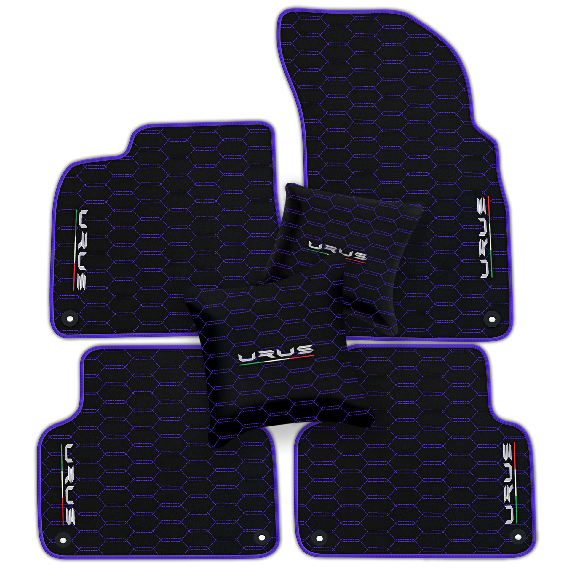 Tapis de voiture personnalisables pour Lamborghini Urus en bleu foncé - AutoWin.EU