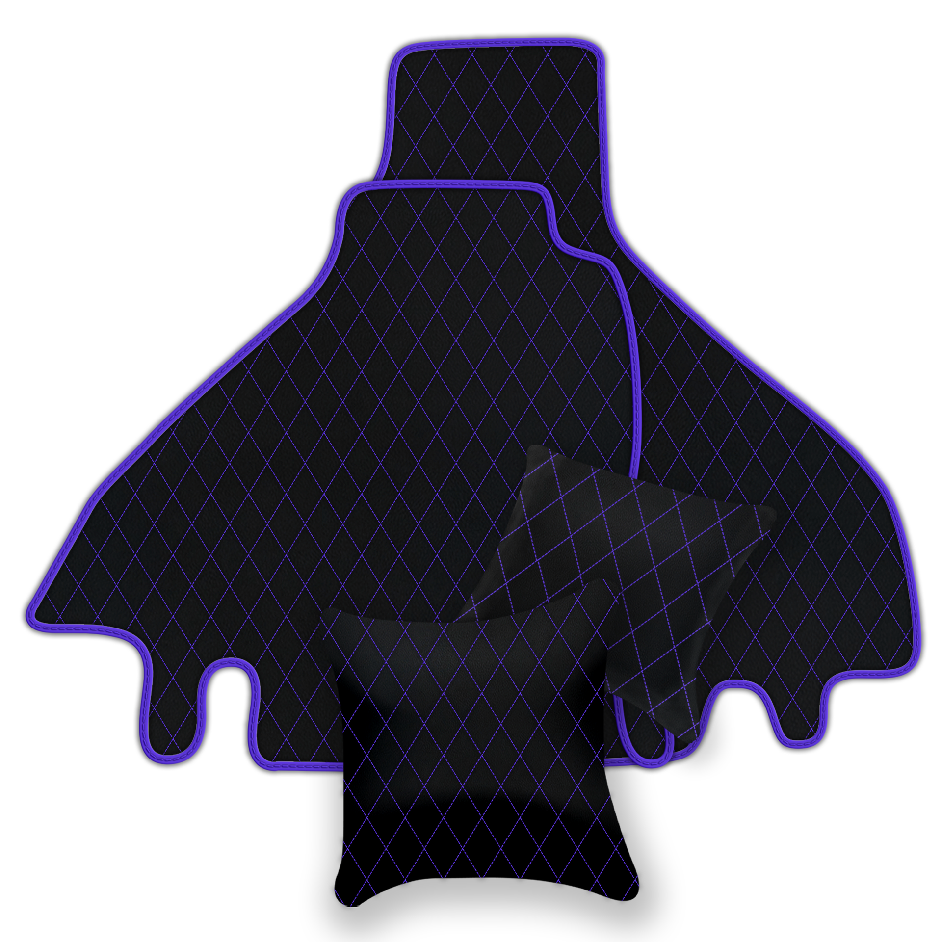 Premium Black Leather Floor Mats for Ferrari 512 TR (1992-1994)