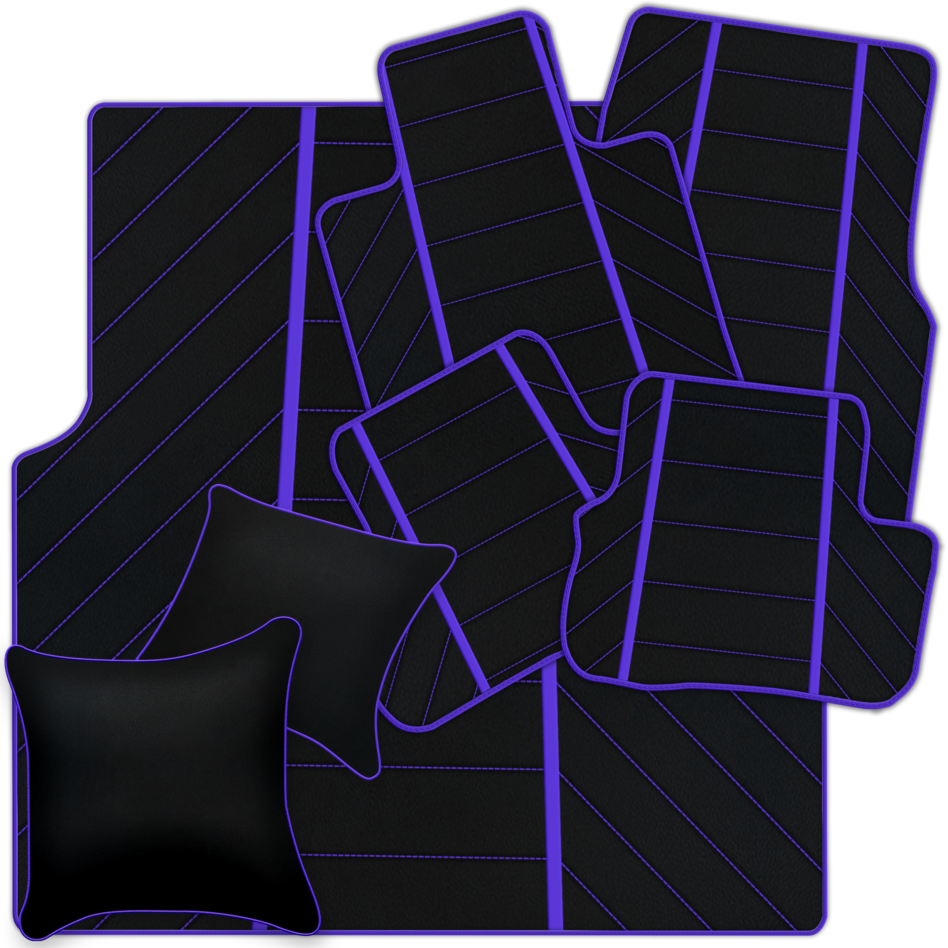 Luxury Black Leather Floor Mats for Rolls Royce Dawn 2016-2023