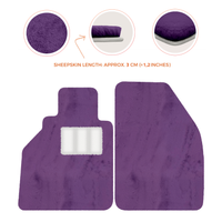 Tappetini in pelle di pecora per Porsche 986 Boxster (1996-2004) - Lunghezza della pelle di pecora, Varie opzioni di colore