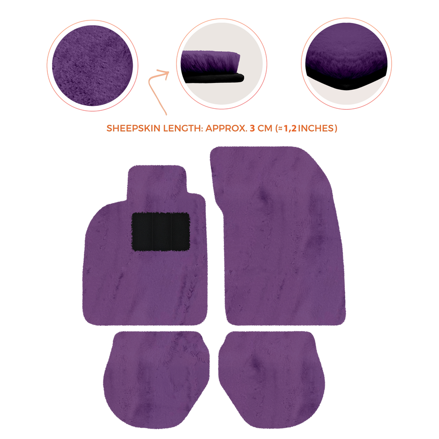 Tappetini in pelle di pecora per Porsche 911-993 (1993-1998) - Lunghezza della pelle di pecora, Varie opzioni di colore