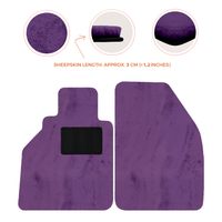 Tappetini in pelle di pecora per Porsche 986 Boxster (1996-2004) - Lunghezza della pelle di pecora, Varie opzioni di colore