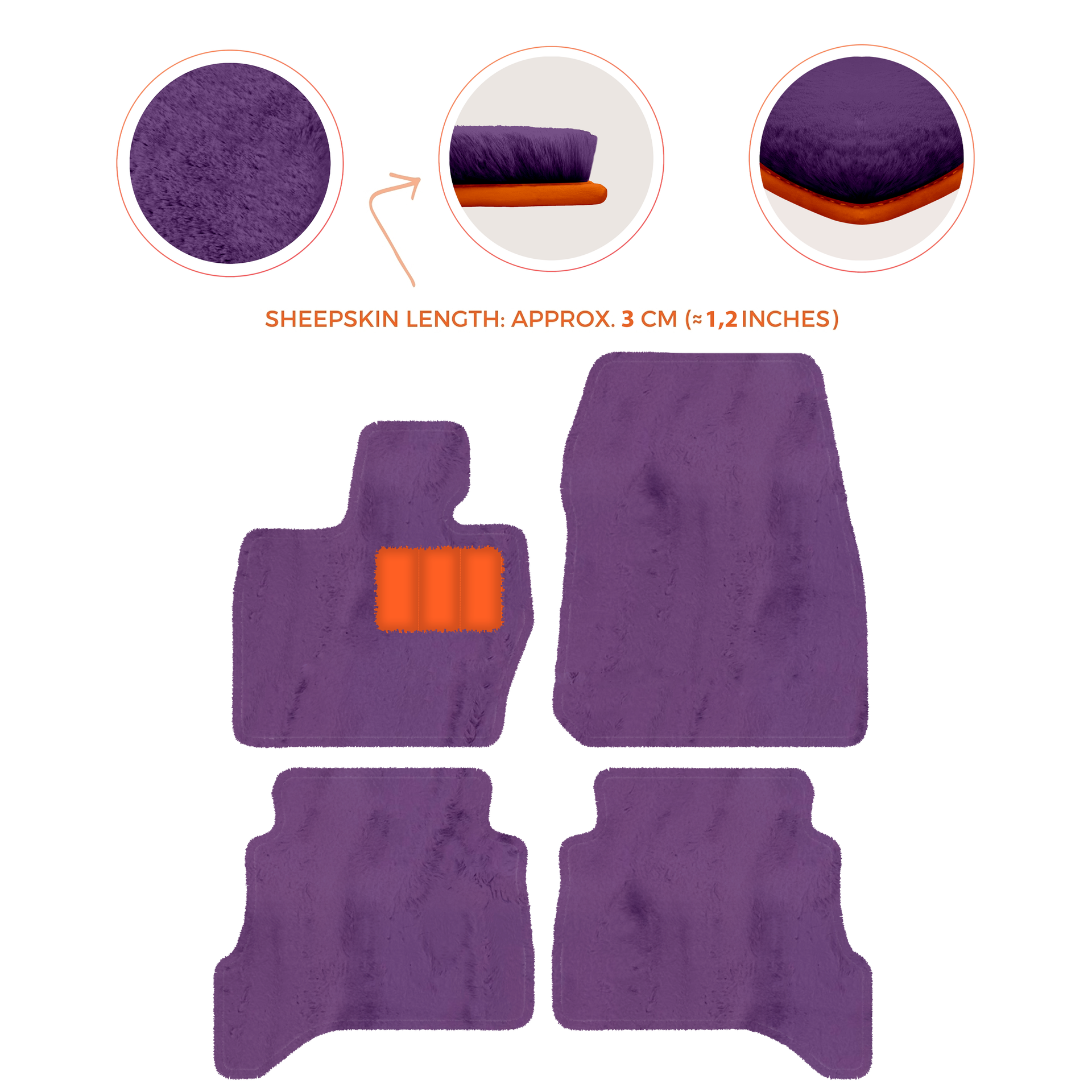 Premium Sheepskin Floor Mats for Range Rover Evoque (2015-2019)