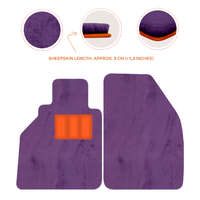 Tappetini in pelle di pecora per Porsche 986 Boxster (1996-2004) - Lunghezza della pelle di pecora, Varie opzioni di colore