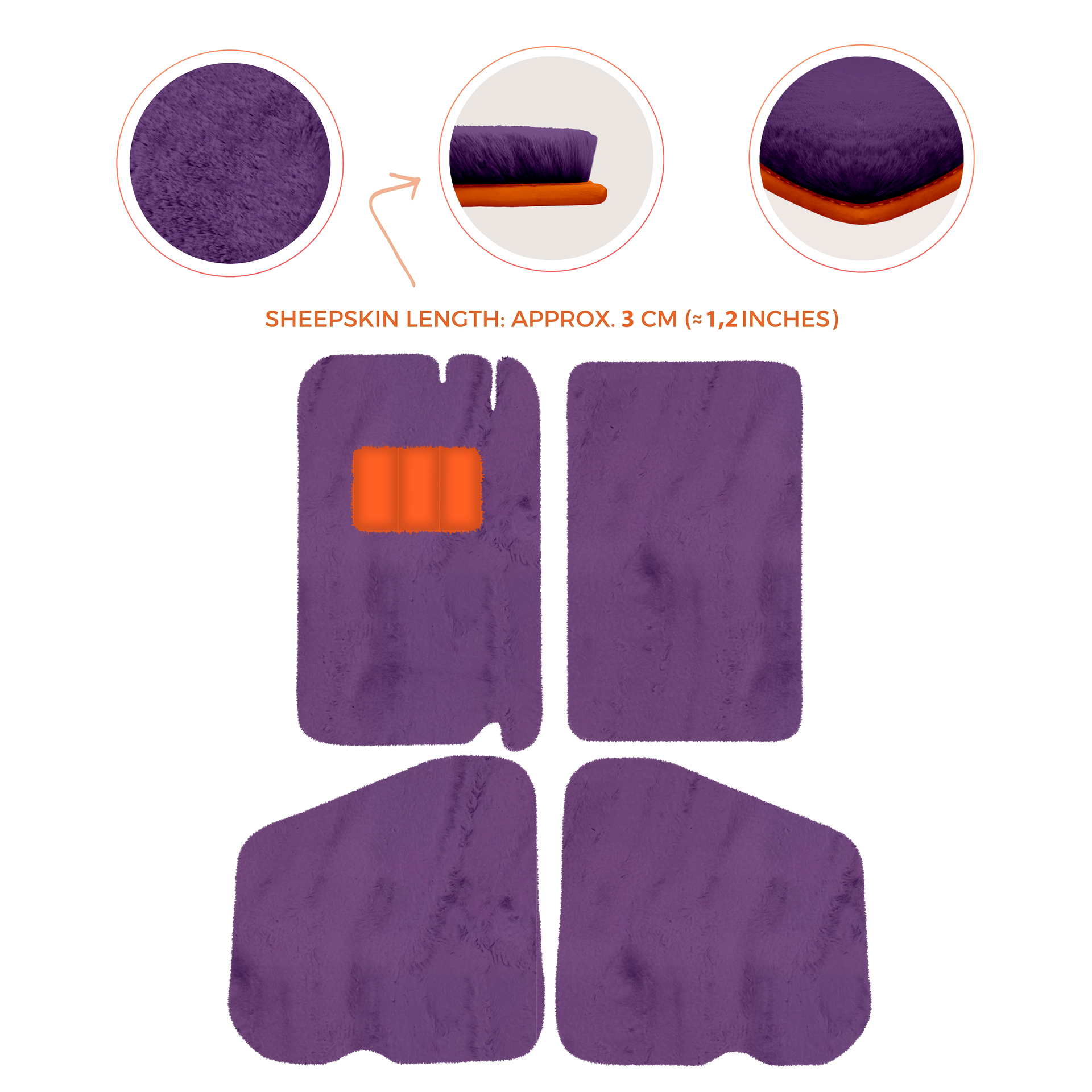 Premium Sheepskin Floor Mats for Rolls-Royce Shadow (1965-1977)