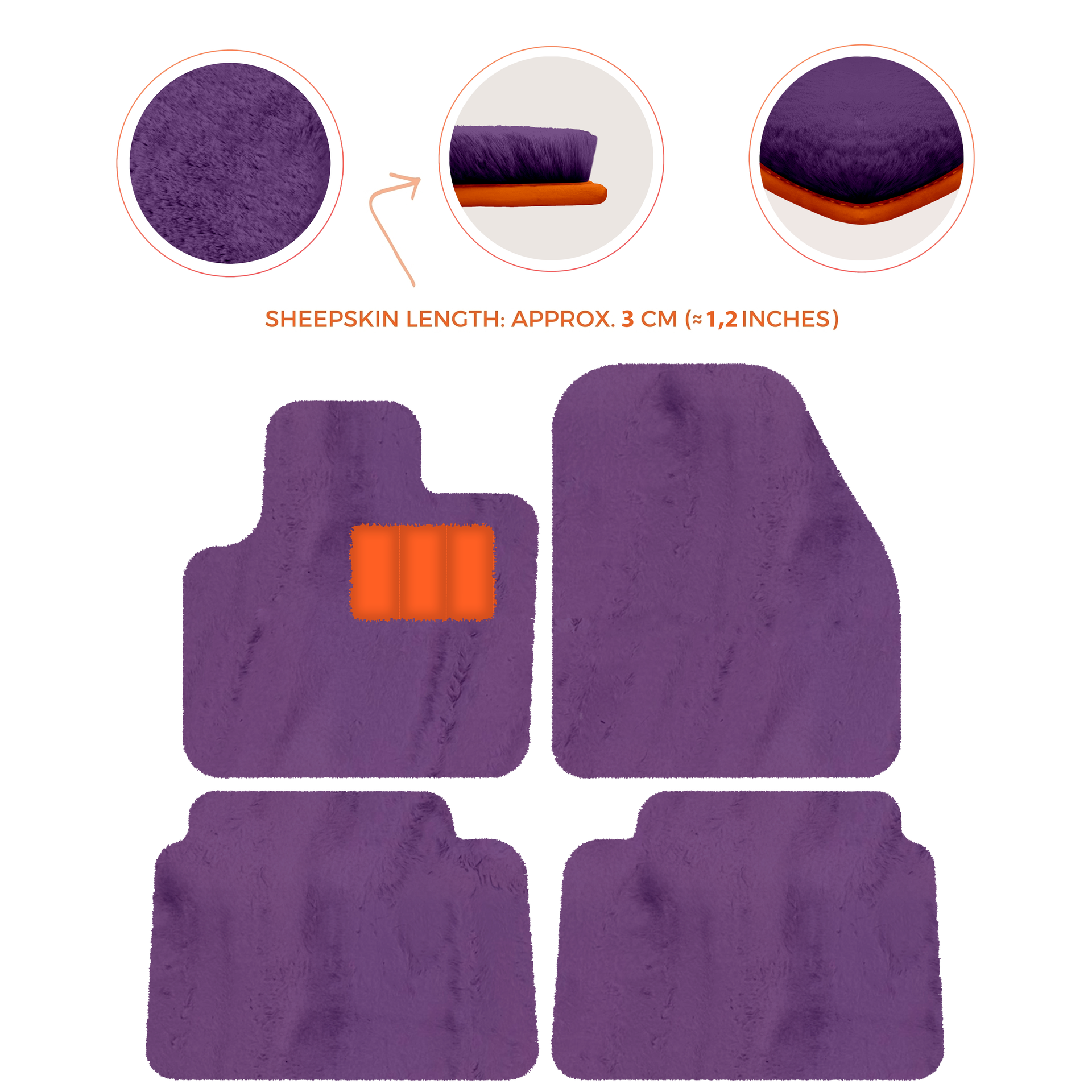 Luxury Sheepskin Floor Mats for Land Rover Discovery Sport (2015-2019)