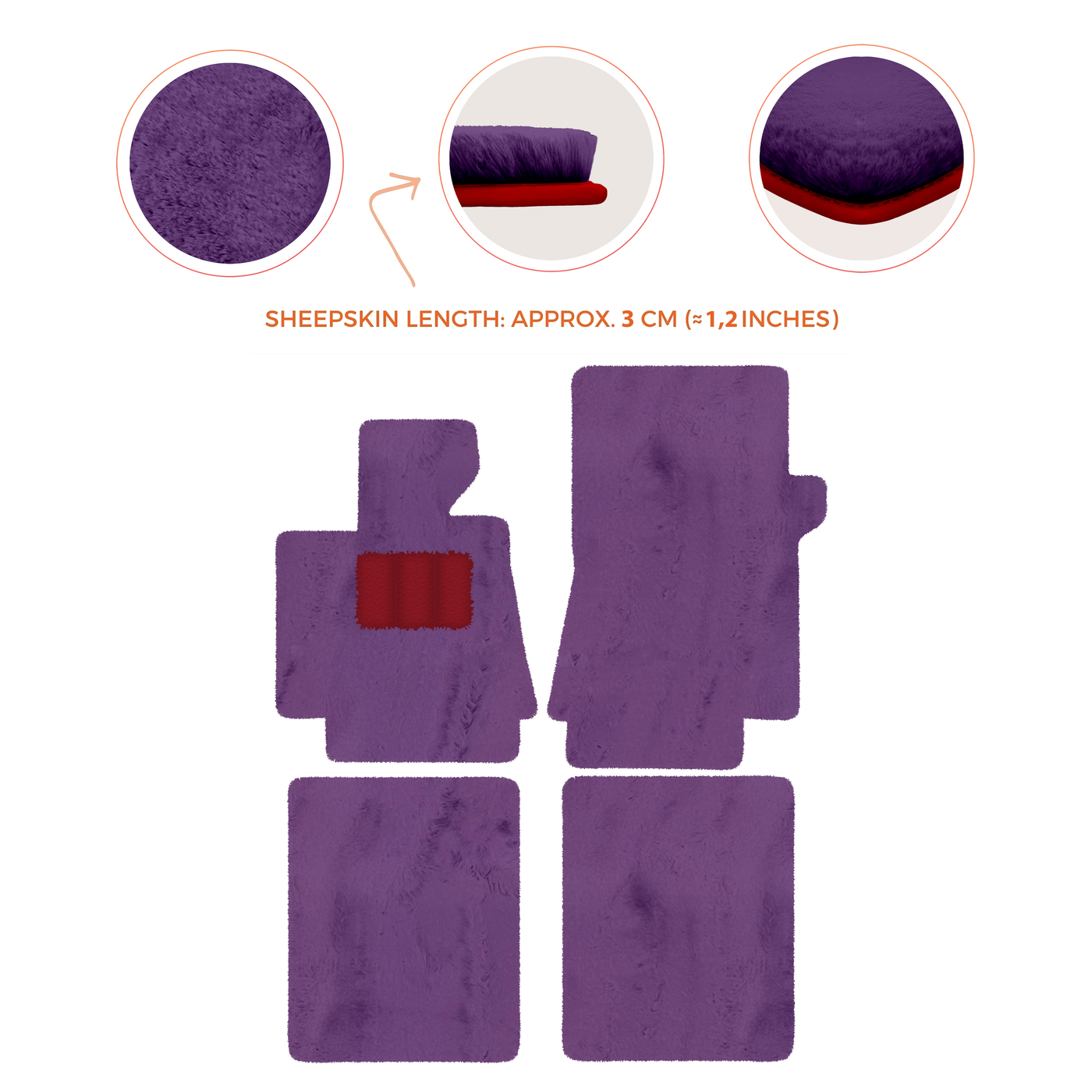 Luxurious Premium Sheepskin Floor Mats for Bentley Arnage (1998-2009)