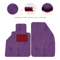 Tappetini in pelle di pecora per Porsche 986 Boxster (1996-2004) - Lunghezza della pelle di pecora, Varie opzioni di colore