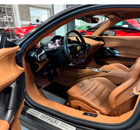 Tapis de voiture noirs pour Ferrari SF90 Stradale (2019-2024) avec bord rouge