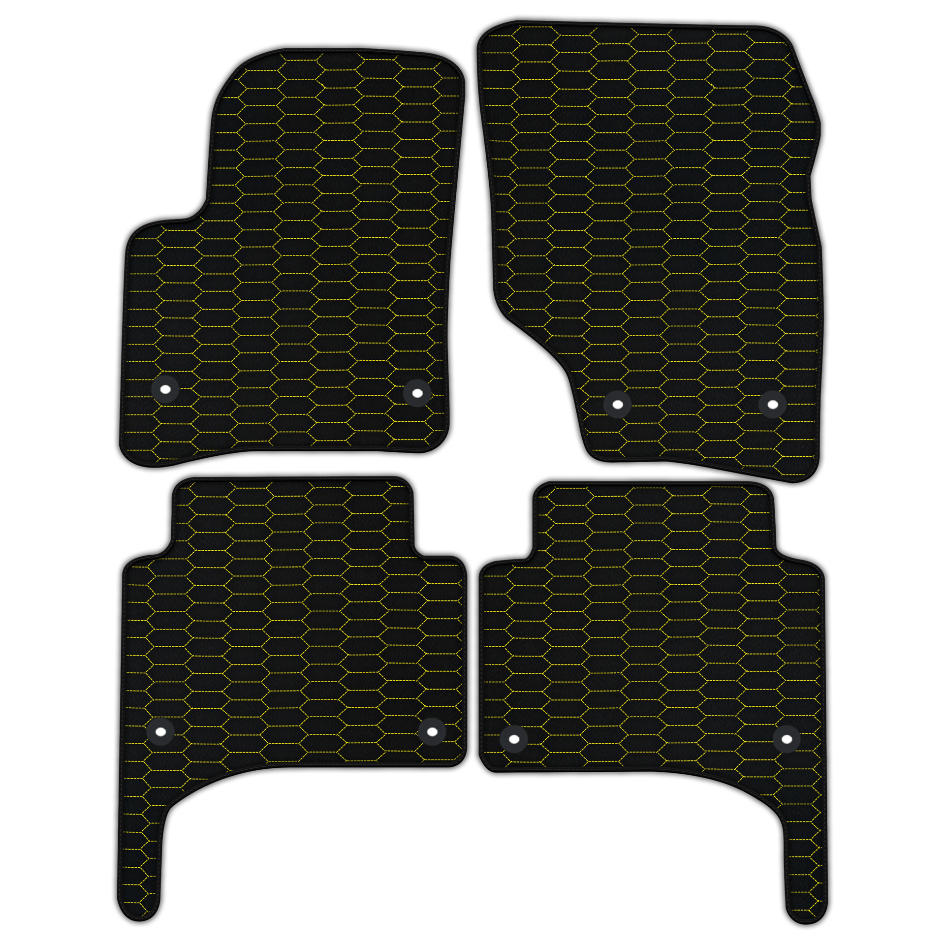 Customizable Leather Floor Mats with Raptor Hex Pattern for Porsche Porsche Cayenne (2003-2010)