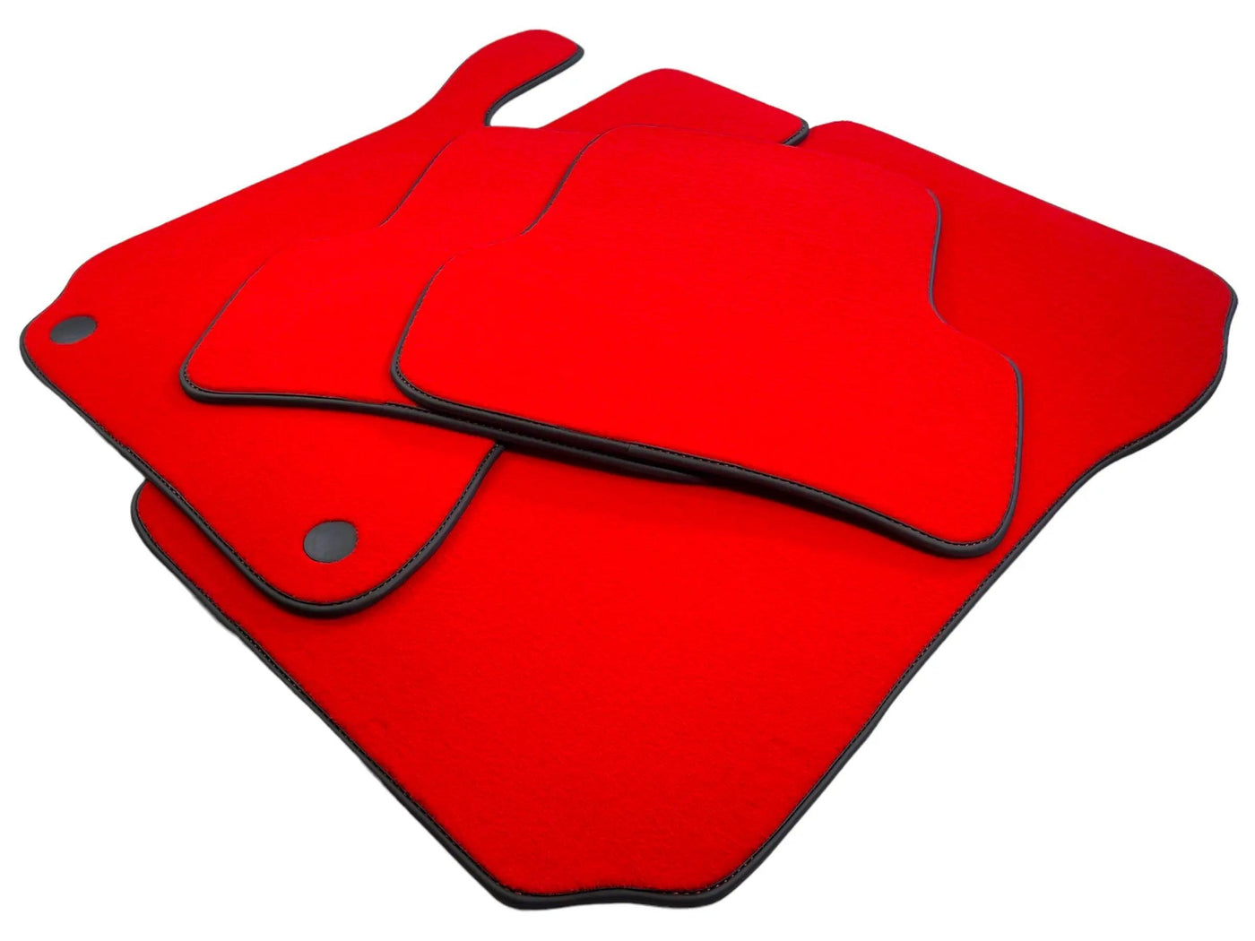 Red Floor Mats For Mercedes-Benz SL R231 2012–2020 Black Trim - AutoWin