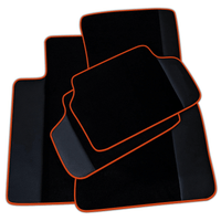 Black Floor Mats for BMW 2 Series Gran Tourer F46 (2015-2022) 7 Seats with Leather | Various Trim Colors