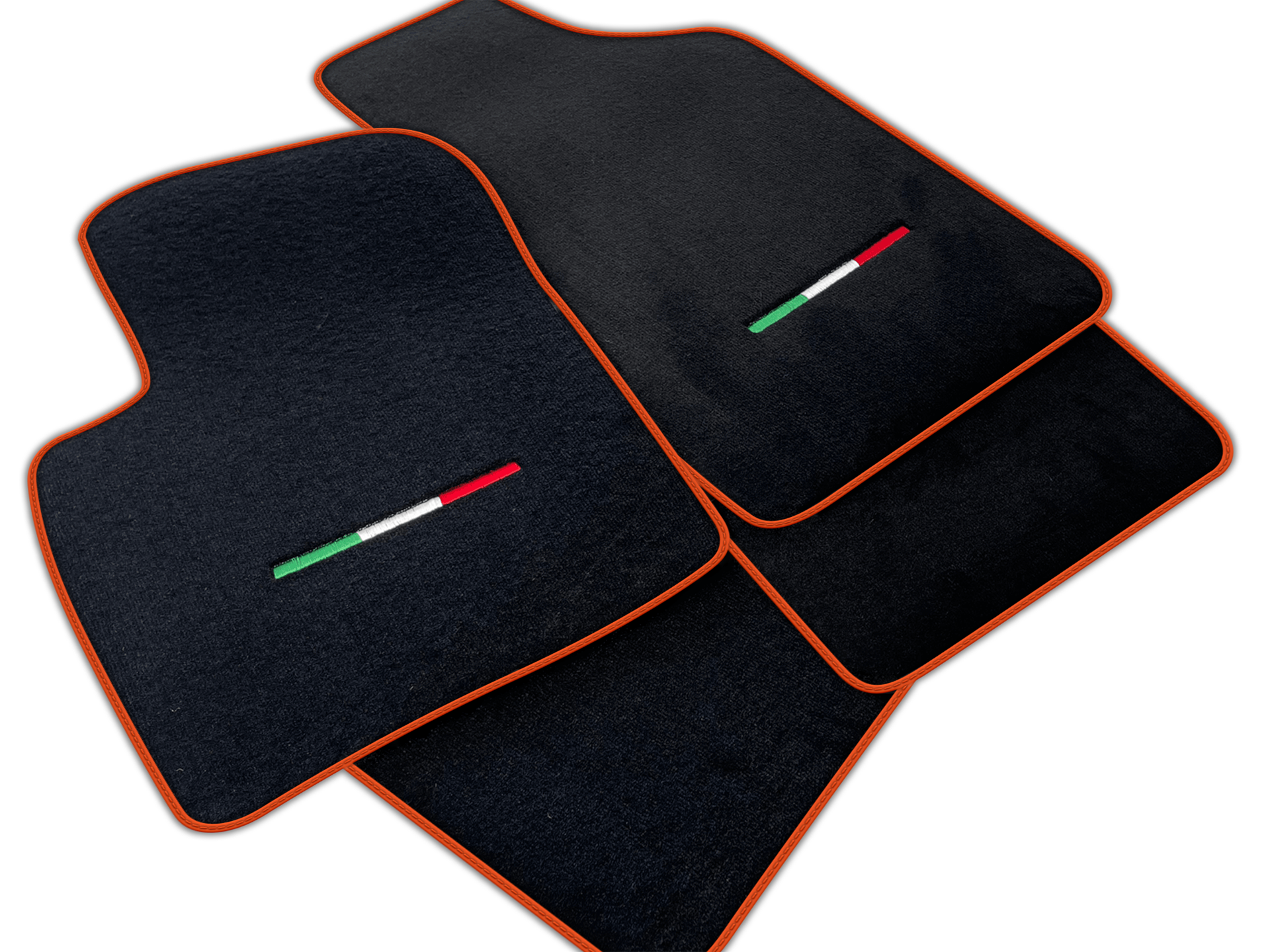 Italian Edition Black Floor Mats for Fiat 500 (2015-2020)