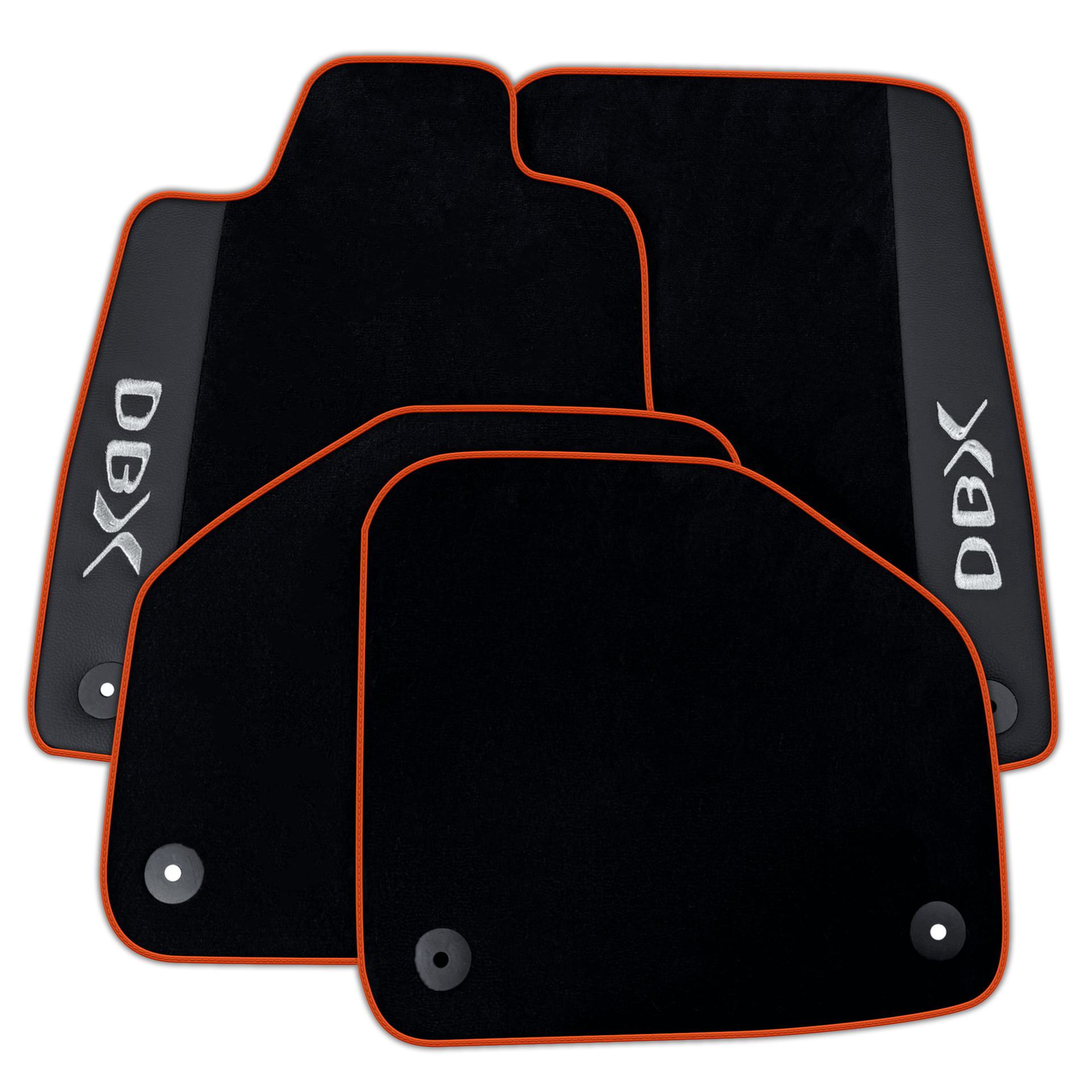 Black Floor Mats for Aston Martin DBX (2020-2023) with Leather