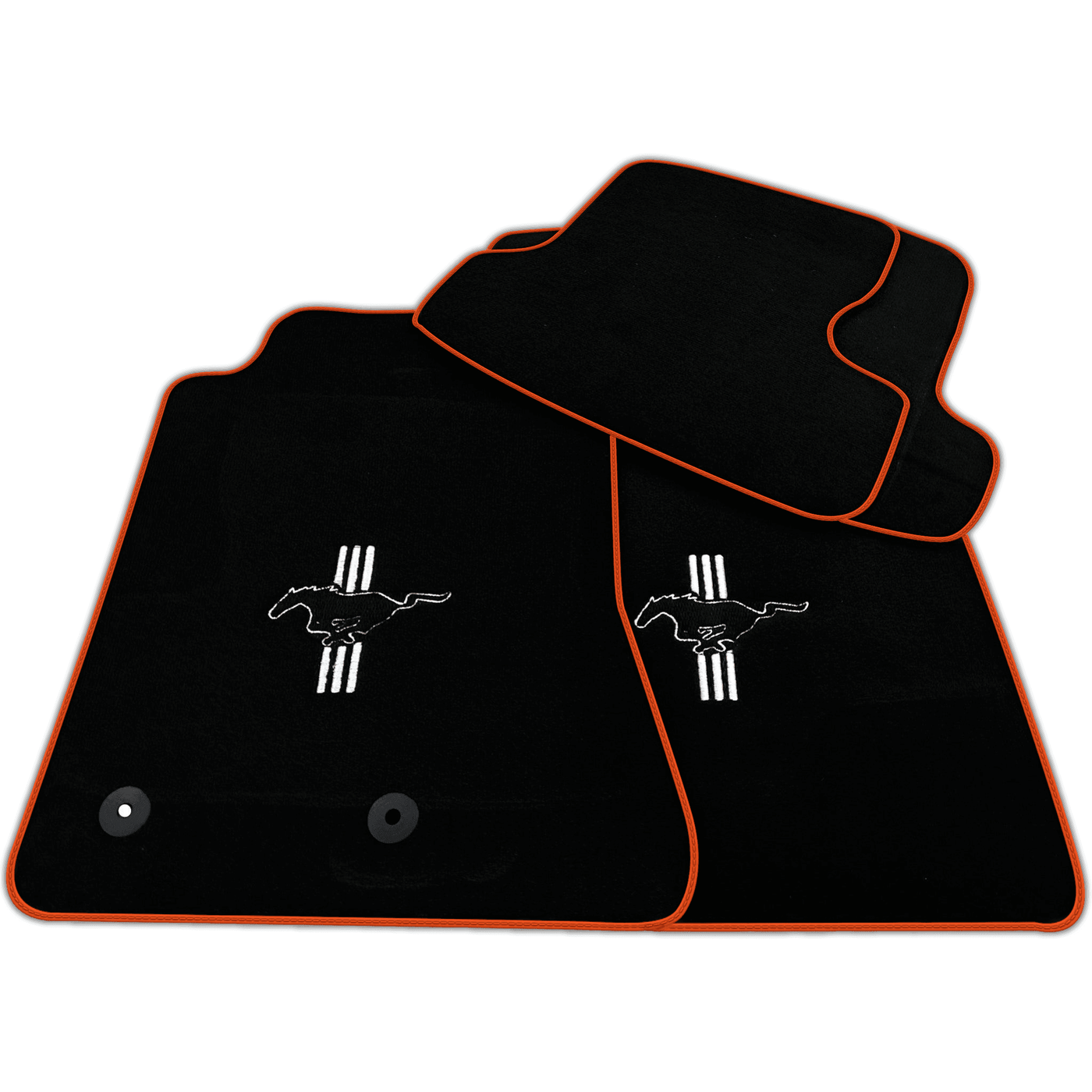 Black Floor Mats for Ford Mustang GT500 Shelby (2015-2021) with Pony | Various Trim Colors
