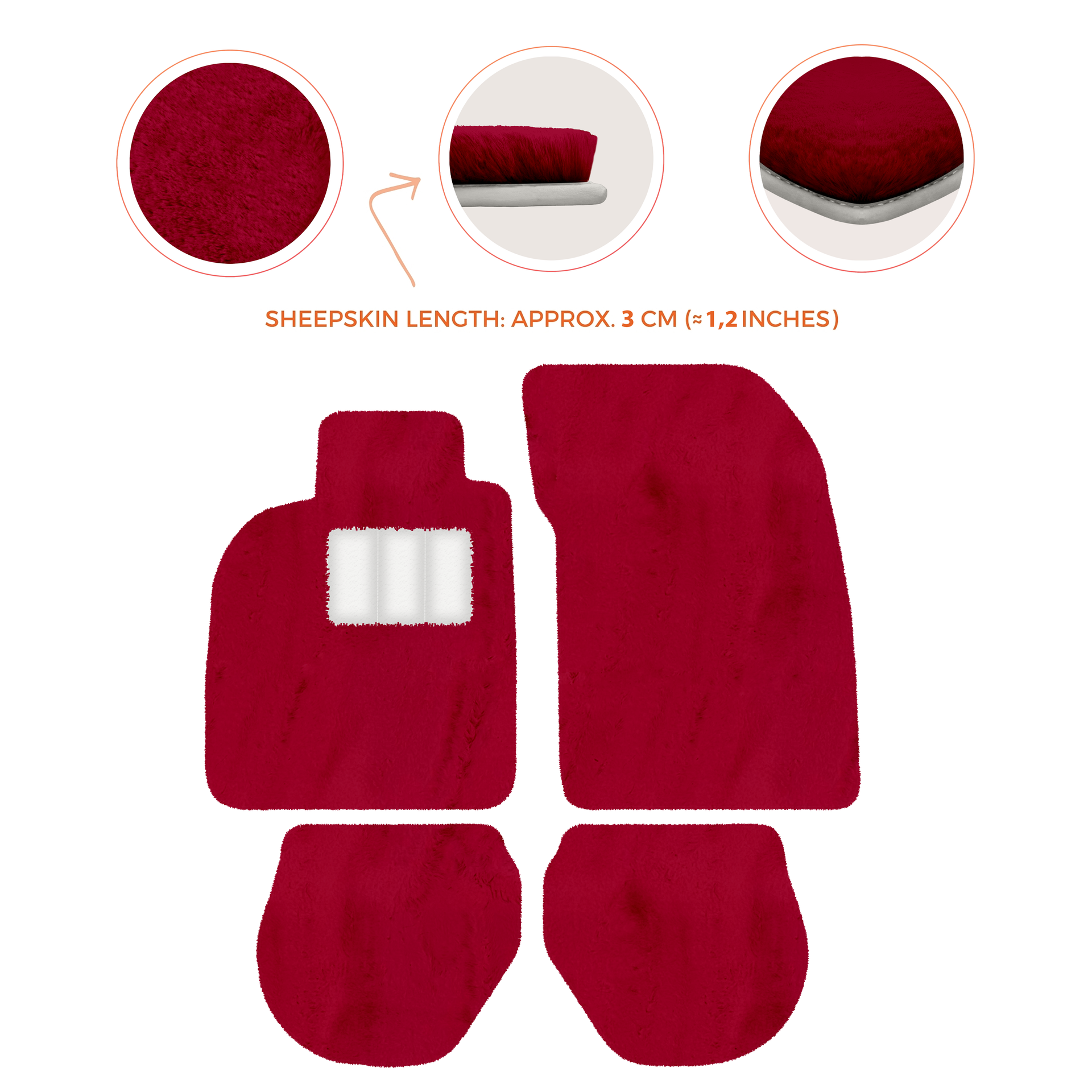 Tappetini auto in pelle personalizzabili con motivo a righe per Porsche 911 - 993 (1994-1998) - AutoWin