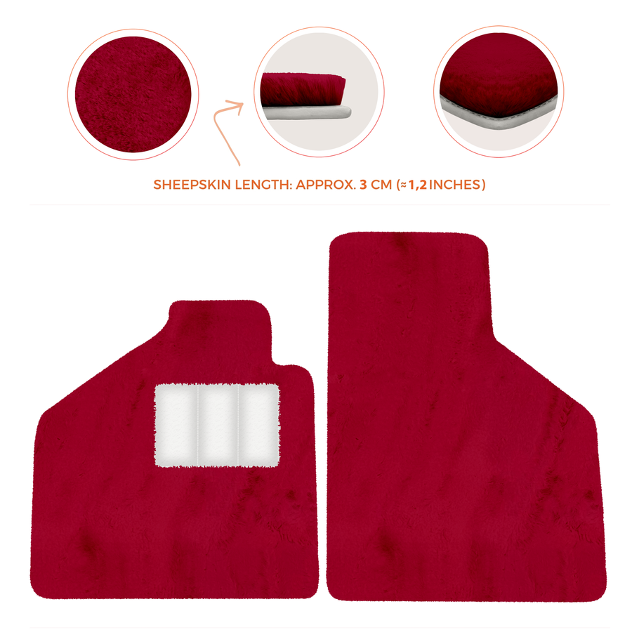 Premium Sheepskin Floor Mats for Lamborghini Aventador (2012-2022)