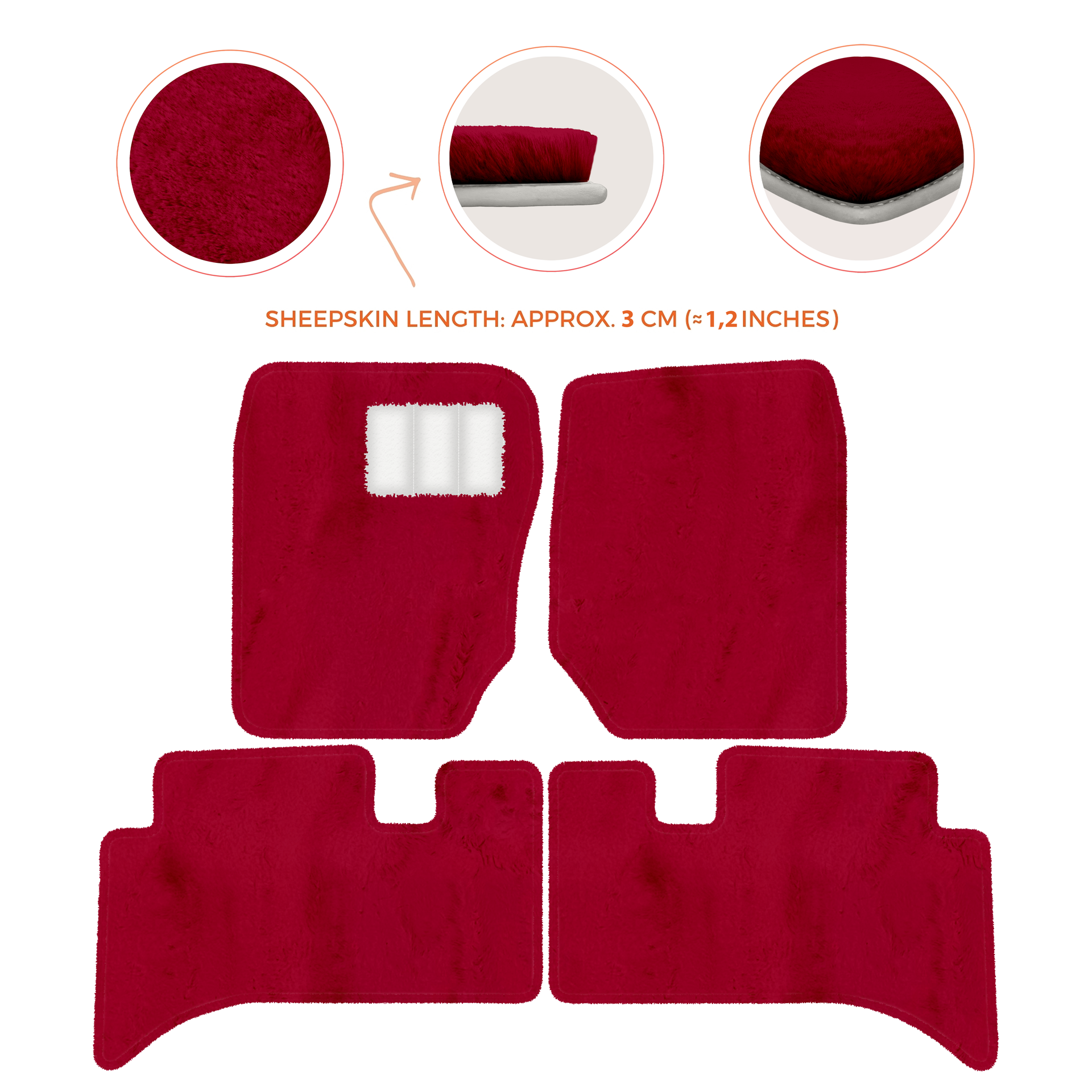 Premium Sheepskin Floor Mats for Range Rover Sport L460 (2022-2024)