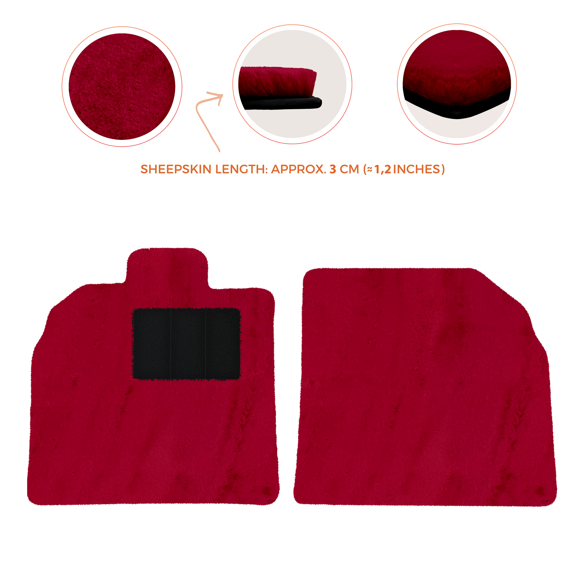 Customizable Black Floor Mats for Lamborghini Aventador SV | Orange Edition - AutoWin.EU