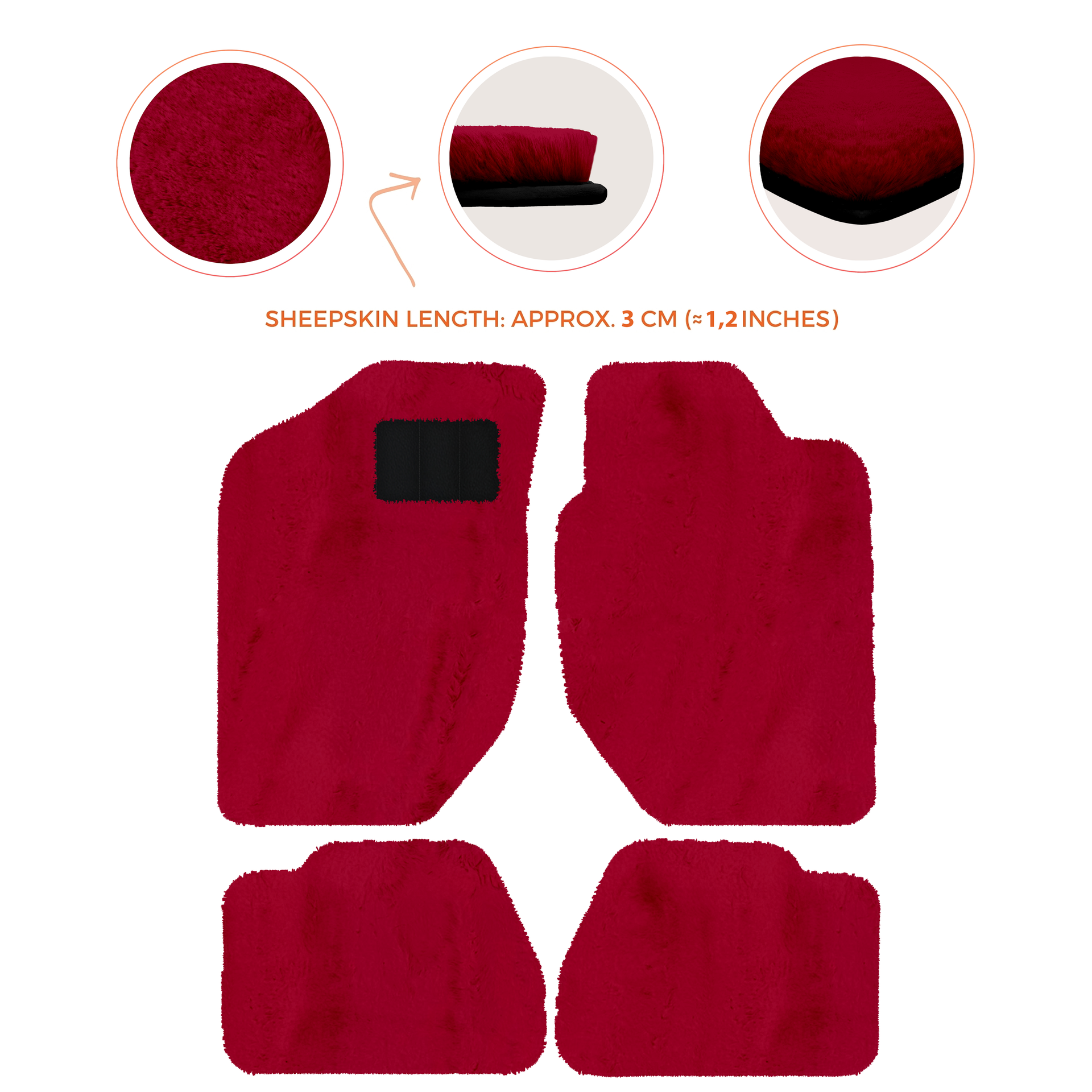 Luxury Sheepskin Floor Mats for Land Rover Discovery Sport (2015-2019)