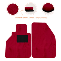 Tappetini in pelle di pecora per Porsche 986 Boxster (1996-2004) - Lunghezza della pelle di pecora, Varie opzioni di colore