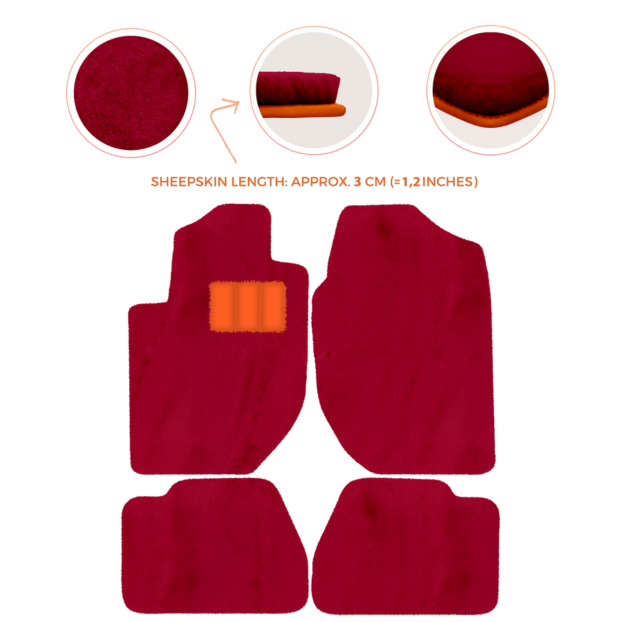 Premium Sheepskin Floor Mats for Land Rover Freelander (1997-2003)