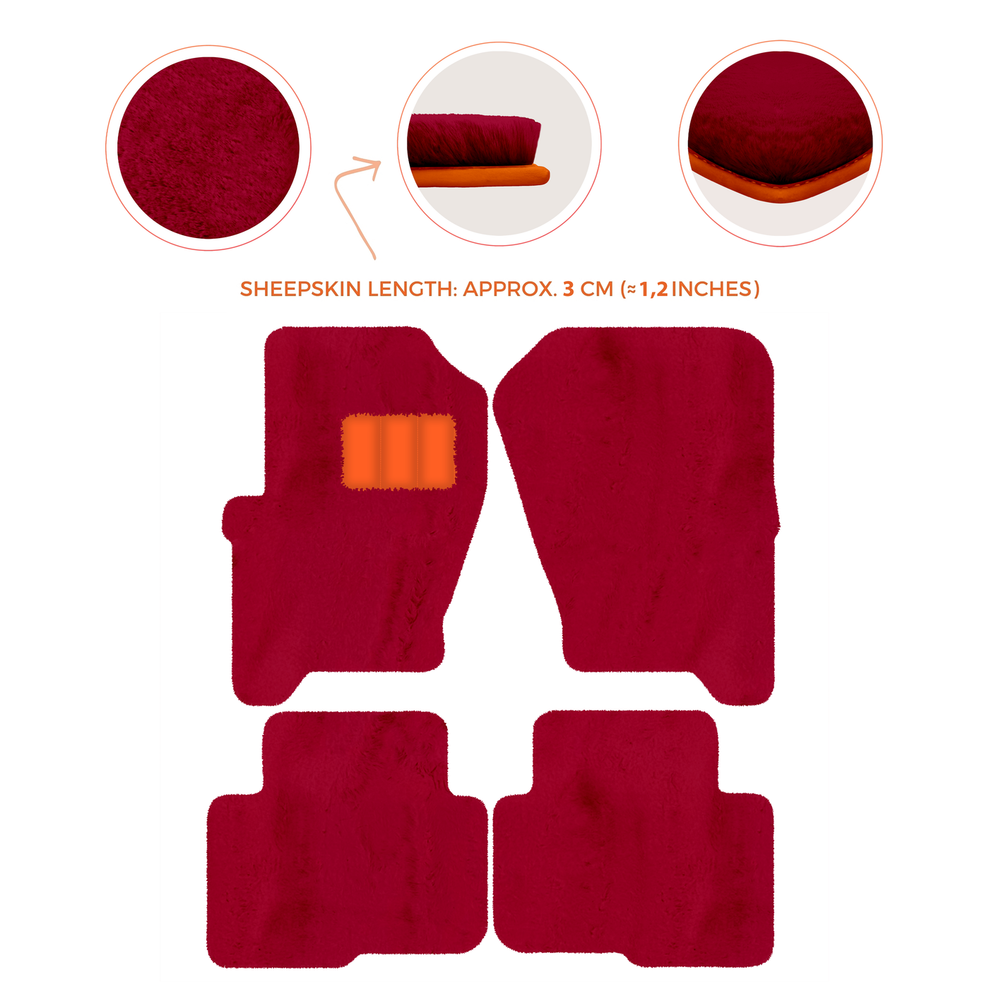 Premium Sheepskin Floor Mats for Land Rover Freelander (2007-2012)
